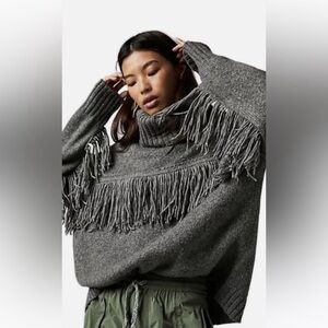 Free people glacier fringe sweater